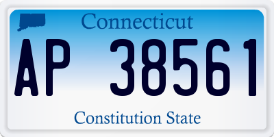 CT license plate AP38561