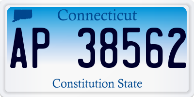 CT license plate AP38562