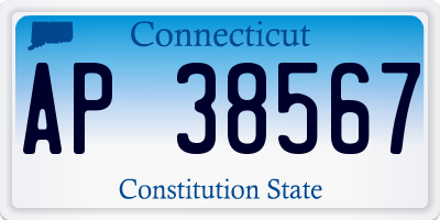 CT license plate AP38567