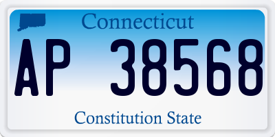 CT license plate AP38568