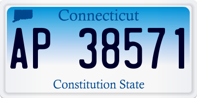 CT license plate AP38571