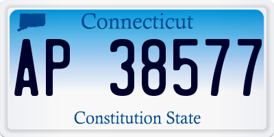 CT license plate AP38577