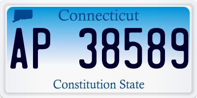 CT license plate AP38589