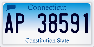 CT license plate AP38591