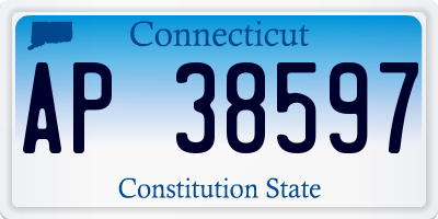 CT license plate AP38597