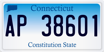 CT license plate AP38601