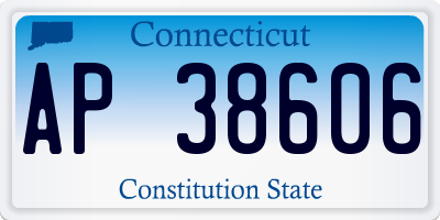 CT license plate AP38606