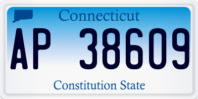 CT license plate AP38609
