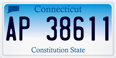 CT license plate AP38611