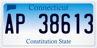 CT license plate AP38613