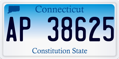 CT license plate AP38625