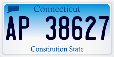 CT license plate AP38627