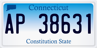 CT license plate AP38631