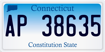 CT license plate AP38635