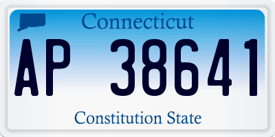 CT license plate AP38641