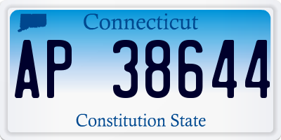 CT license plate AP38644