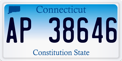 CT license plate AP38646