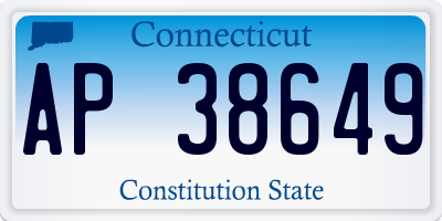 CT license plate AP38649