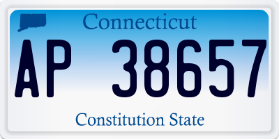 CT license plate AP38657