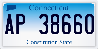 CT license plate AP38660
