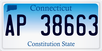 CT license plate AP38663