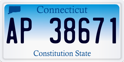 CT license plate AP38671