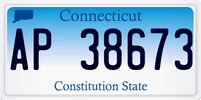 CT license plate AP38673