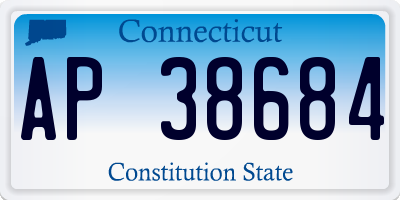 CT license plate AP38684
