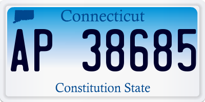 CT license plate AP38685