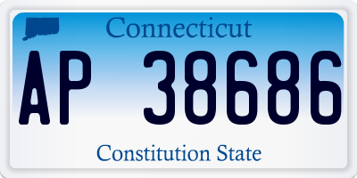 CT license plate AP38686