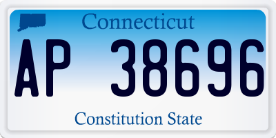 CT license plate AP38696