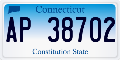 CT license plate AP38702
