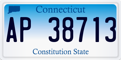 CT license plate AP38713