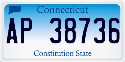 CT license plate AP38736