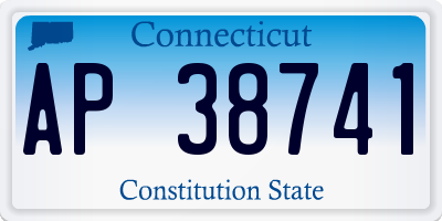CT license plate AP38741