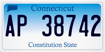 CT license plate AP38742