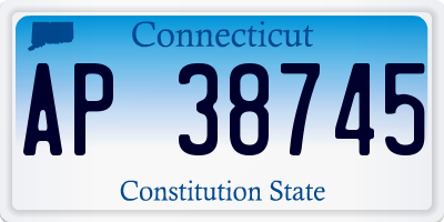 CT license plate AP38745