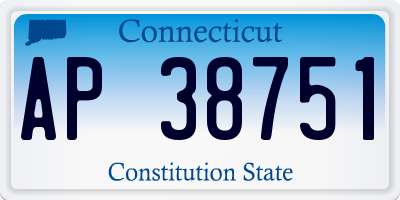 CT license plate AP38751