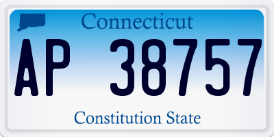 CT license plate AP38757