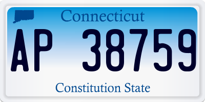 CT license plate AP38759