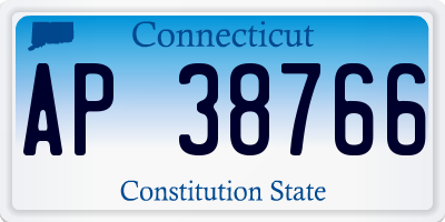 CT license plate AP38766