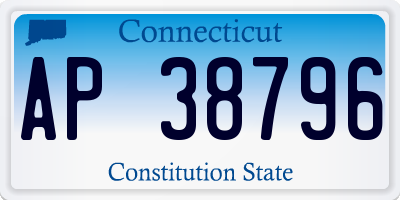 CT license plate AP38796