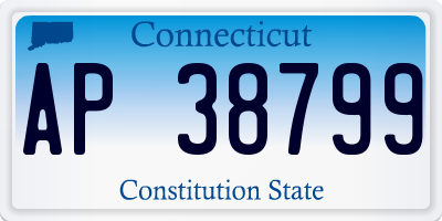 CT license plate AP38799