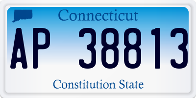 CT license plate AP38813