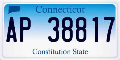 CT license plate AP38817