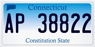 CT license plate AP38822