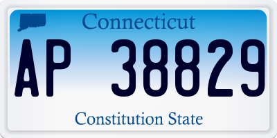 CT license plate AP38829