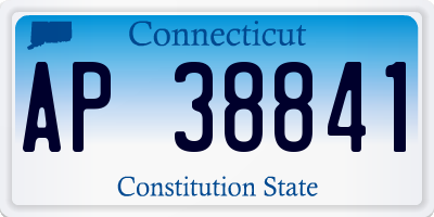 CT license plate AP38841