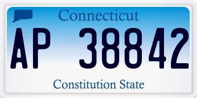 CT license plate AP38842