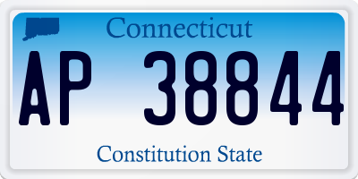 CT license plate AP38844